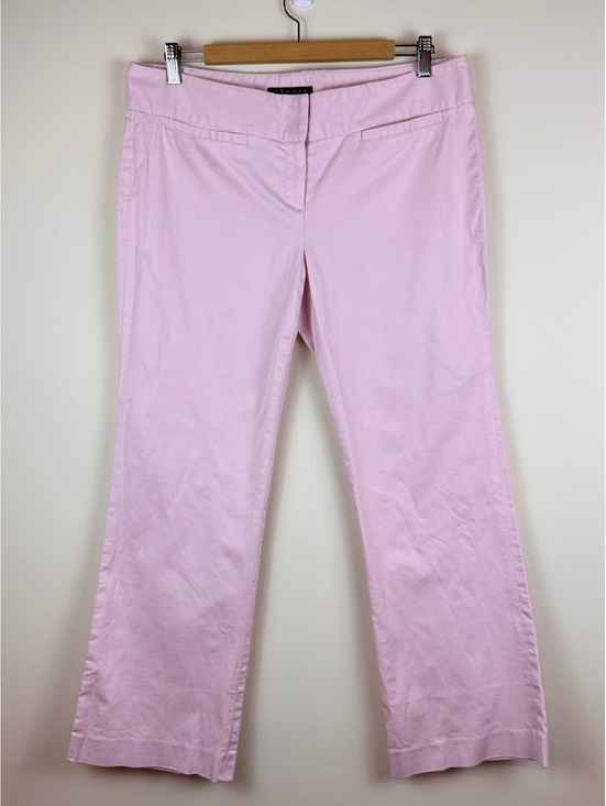 Theory Denim - Theory Pink Stretch Cotton Cropped Flare Pants Size 12 Made in USA Y2K